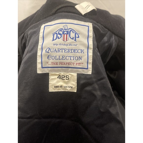 DSCP Jacket Mens 42S Quarterdeck Collection Pea Coat Wool Military US Navy Lined - Picture 10 of 10